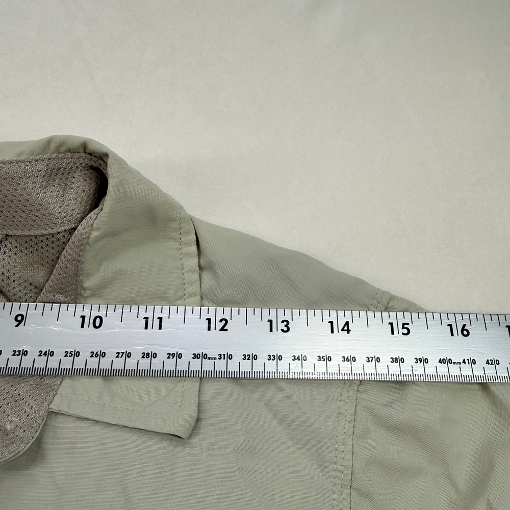 REI Co-op Sahara Tan Khaki Long Sleeve Hiking Shirt Womens Medium Venting Pocket - Picture 6 of 11